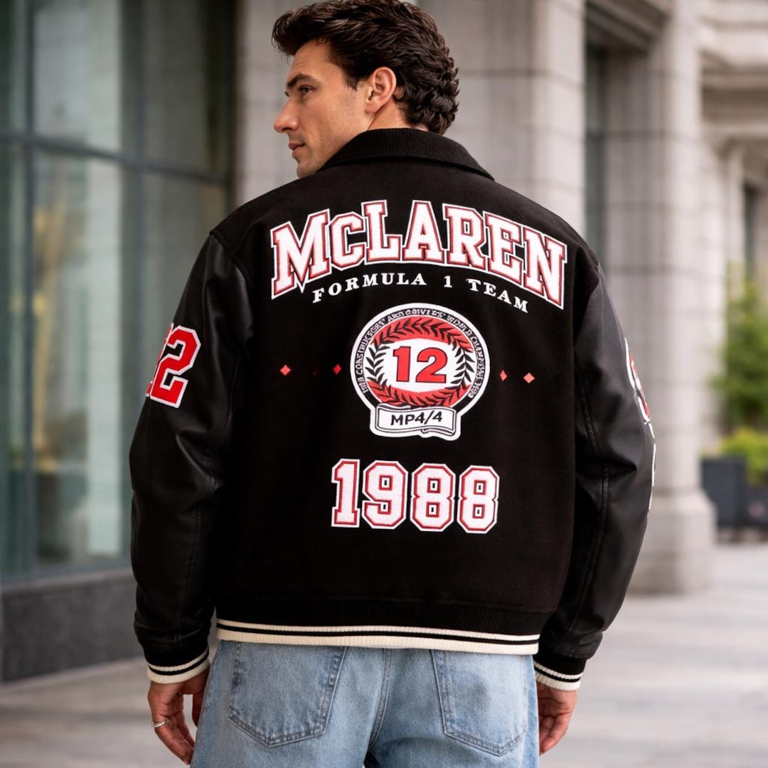 F1 Vintage Racing Team Jacket 1988 Champion Style Motorsport Fan