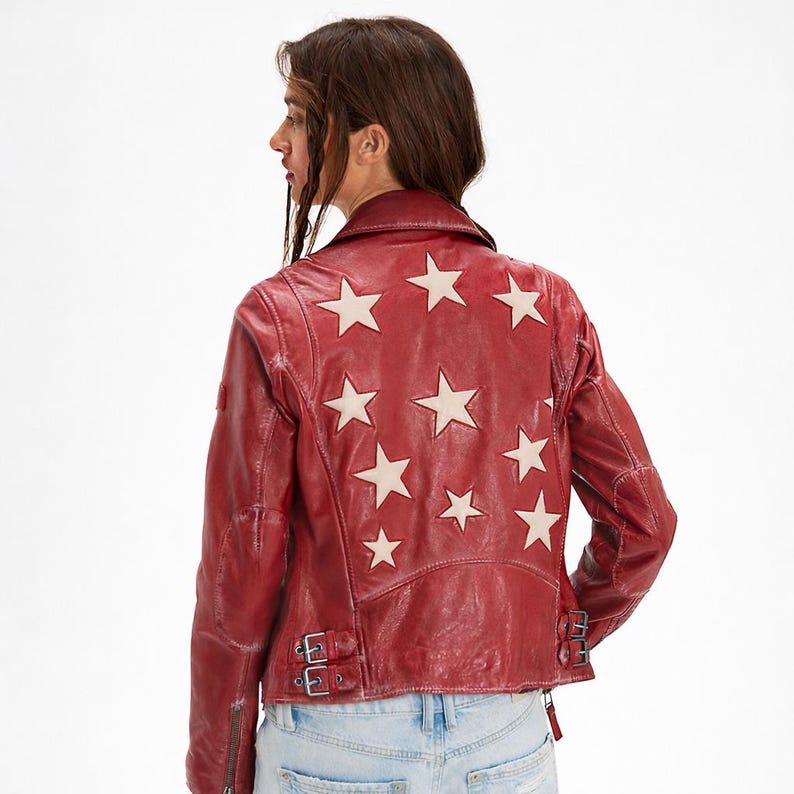 Biker Jacket for woMen | Vintage Motorcycle Jacket | Handmade Genuine Leather Coat