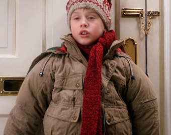 Macaulay Culkin Home Alone Kevin Mccallister Beige Jacket Funny Christmas Movie Inspired Kid Winter Coat PNG | Holiday Movie Quote Digital