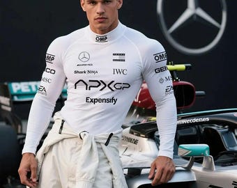 APXGP Racing Unterhemd : Formel 1 Kompression Shirt Film Replik Brad Pitt F1 Film | APXGP Racing Cosplay | Motorsport Fan Weihnachtsgeschenk