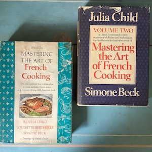 MASTERING the ART of FRENCH Cooking Volume 1 & 2; Volume 1 Signed; Volume 2 First Edition; Knopf; Beautiful Condition; Dust Jackets