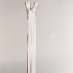 Separar la cremallera #5 - Separación de la cremallera de plástico blanco - cremallera de corsé 15 pulgadas - cremallera de la chaqueta