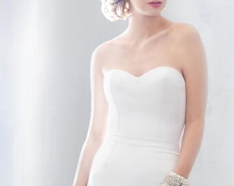 Size 16 - Bridal Separates - Soft Sweetheart Corset - Silk Bridal Corset - Wedding Dress - Bridal Bodice - Strapless Bridal Gown