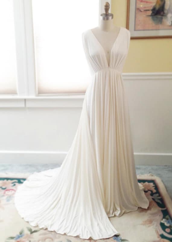 jersey knit wedding dress