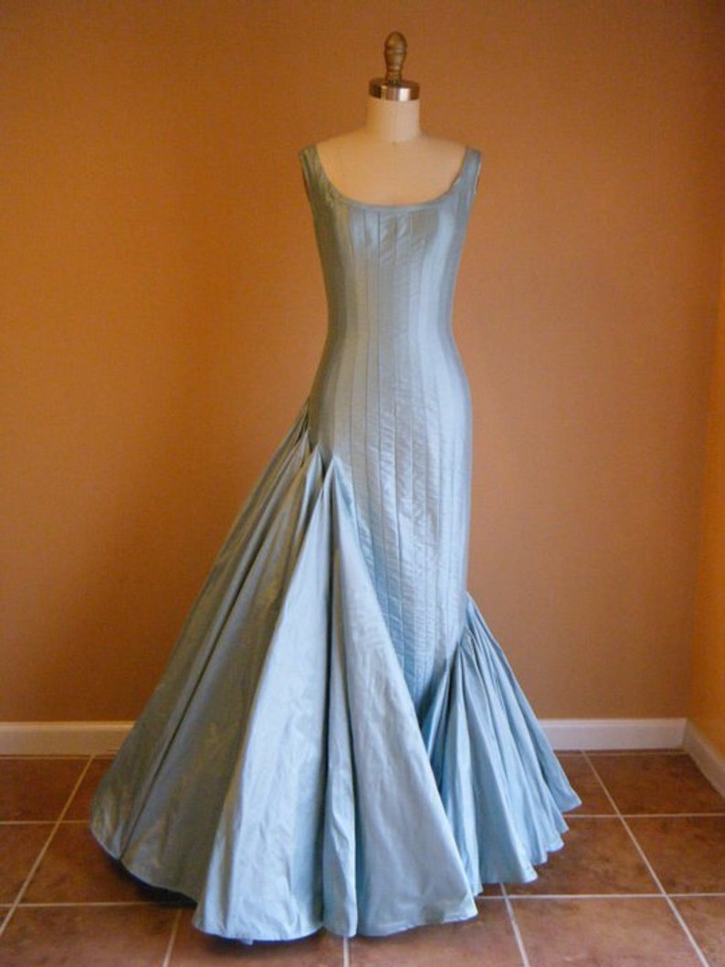 Formal Gown Wedding Gown Asymetrical Silk Mermaid Gown in - Etsy