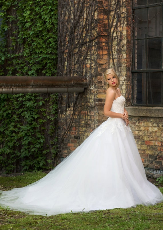 Princess Ball Gown Custom Made Wedding Dress Tulle And Etsy