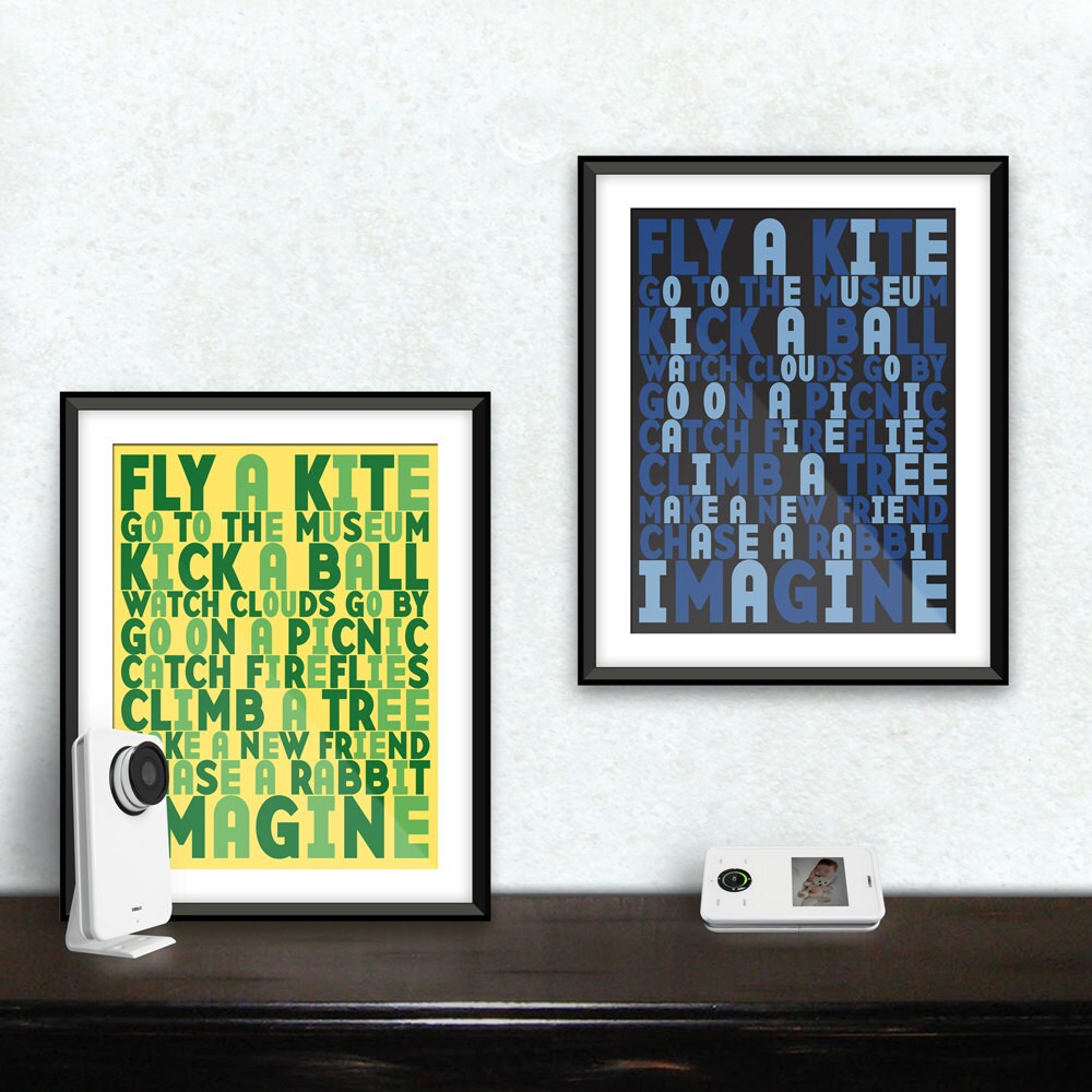 Boy's Bedroom Wall Art Prints Baby Boy's Nursery Wall | Etsy