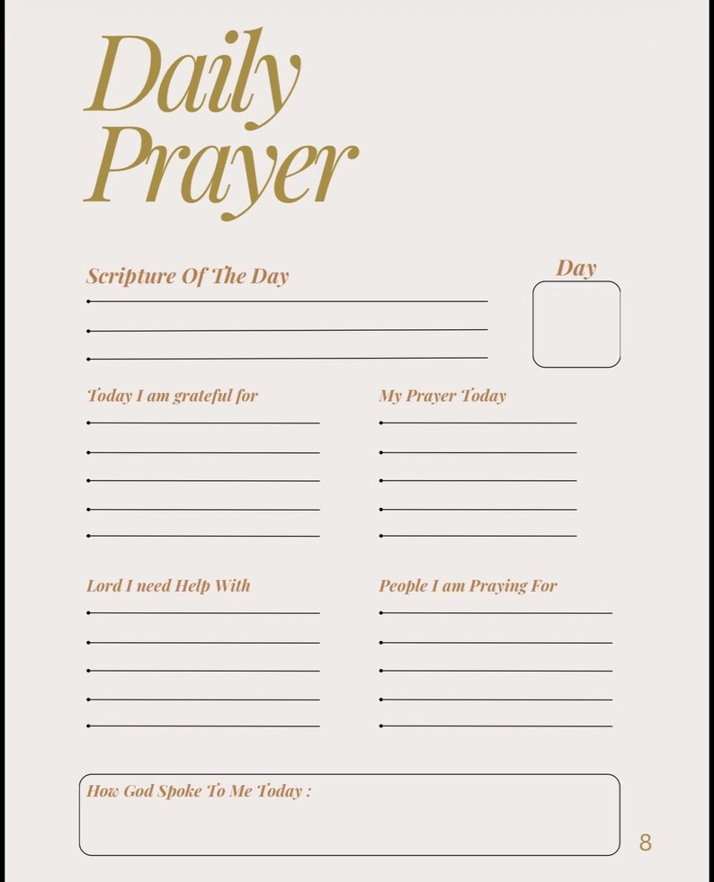 30-day Prayer Journal Printable | Christian Devotional | Faith Journal ...