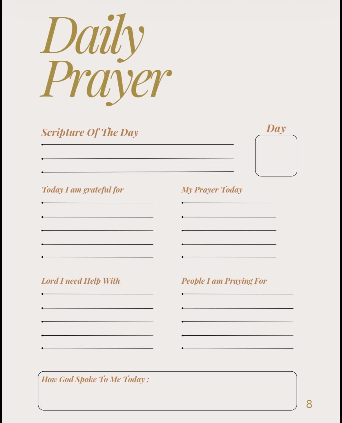 30-day Prayer Journal Printable | Christian Devotional | Faith Journal ...