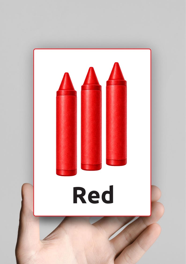 Color Flashcards Printable, Preschool Learning Colors, Montessori Color ...