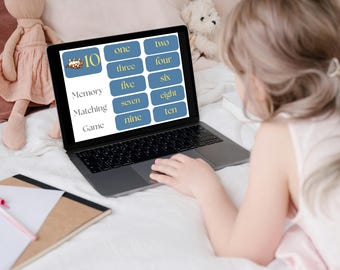 Number Memory Matching Game 1–10 | Printable A4 Math Game for Preschool | Activity | PDF