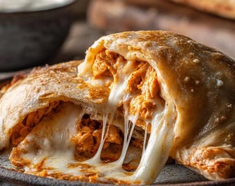 Receta de Hot Pockets de Pollo Buffalo: Cena con Pastel Picante Relleno de Queso (Descarga Digital)
