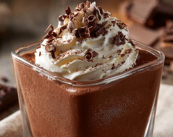 Receta de mousse de chocolate en PDF: Vasitos cremosos de chocolate sin horno (Descarga digital)