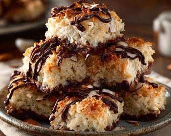 Barritas de macarrones de coco Almond Joy: una versión masticable de los dulces de chocolate negro (descarga digital en PDF)