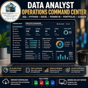 Data Analyst Operations Command Center | SQL Python Power BI Portfolio Job Tracker | Interactive Analytics Dashboard