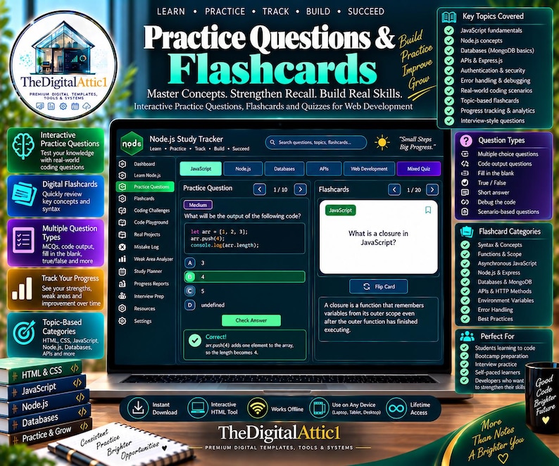 Node.js Cheat Sheets + Interactive Backend Practice Tracker image 14