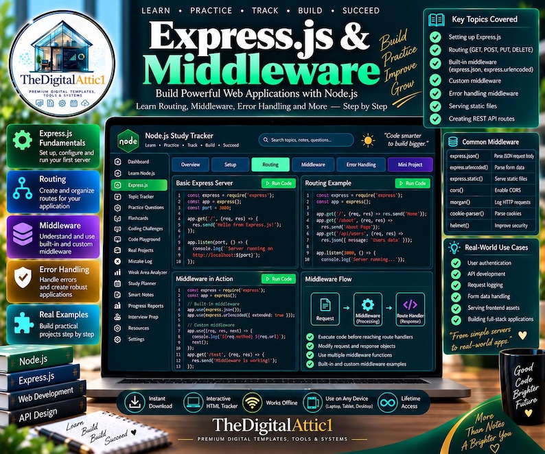 Node.js Cheat Sheets + Interactive Backend Practice Tracker image 8