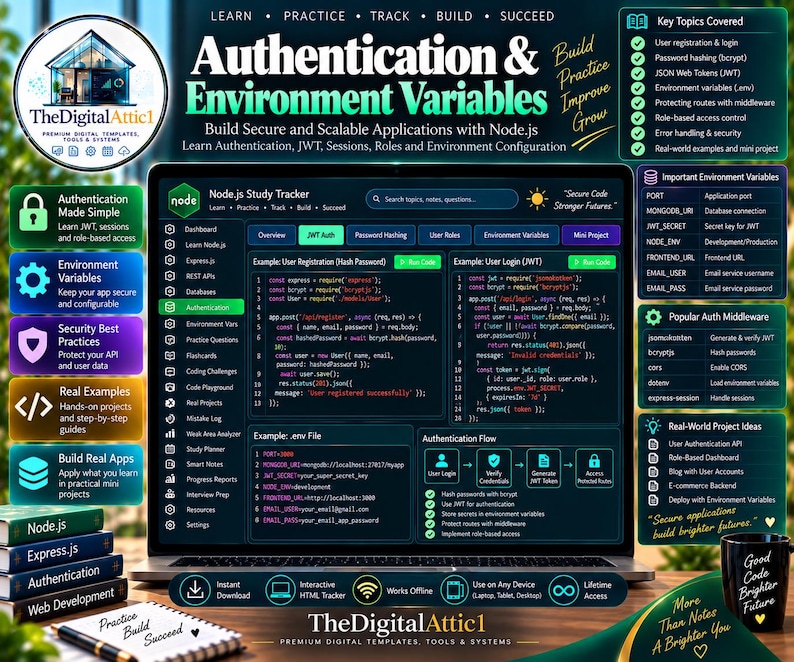 Node.js Cheat Sheets + Interactive Backend Practice Tracker image 11