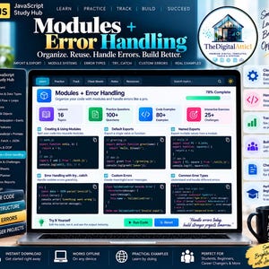 JavaScript Cheat Sheet Bundle + Interactive Coding Practice Tracker immagine 12