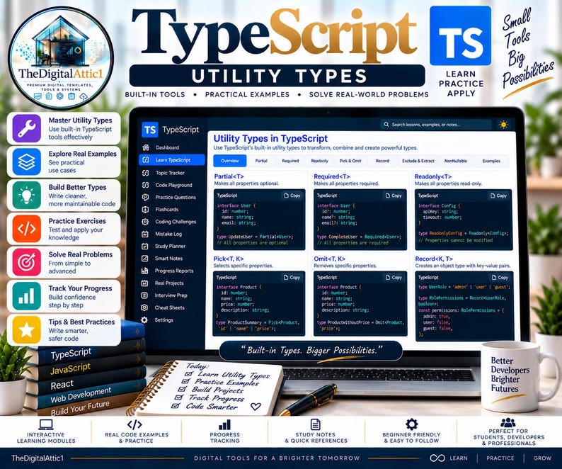 TypeScript Cheat Sheets + Interactive Practice Tracker image 11