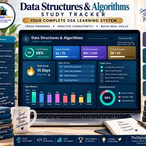 Data Structures & Algorithms Cheat Sheets + Coding Tracker imagen 3