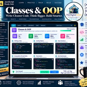 JavaScript Cheat Sheet Bundle + Interactive Coding Practice Tracker immagine 11
