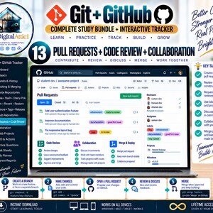 Git + GitHub Cheat Sheets + Interactive Version Control Tracker image 13