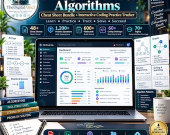 Data Structures & Algorithms Cheat Sheets + Coding Tracker