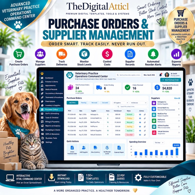 Advanced Veterinary Practice Command Center | Scheduling Inventory Billing KPI Dashboard image 10