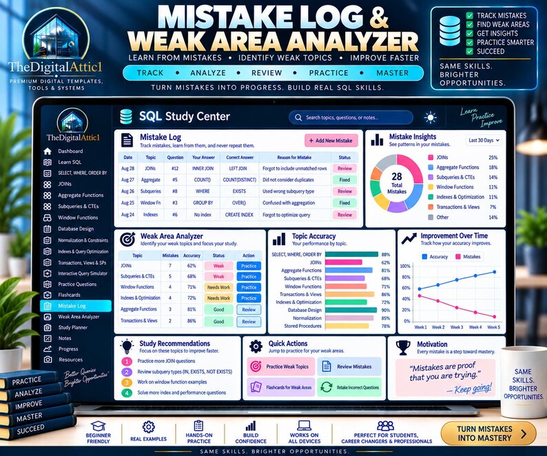 SQL Cheat Sheets + Interactive Database Practice Tracker image 15