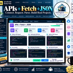 JavaScript Cheat Sheet Bundle + Interactive Coding Practice Tracker immagine 10