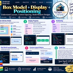 HTML + CSS Cheat Sheet Bundle + Interactive Web Design Practice Tracker image 7