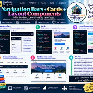 HTML + CSS Cheat Sheet Bundle + Interactive Web Design Practice Tracker image 12
