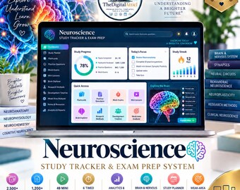 Neuroscience Study Tracker & Exam Prep System | Flashcards, Practice Questions, Brain Explorer, Mock Exams