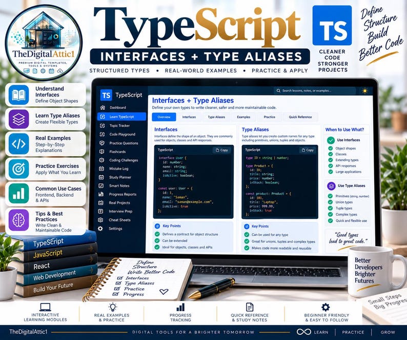 TypeScript Cheat Sheets + Interactive Practice Tracker image 5