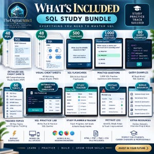 SQL Cheat Sheets + Interactive Database Practice Tracker image 2