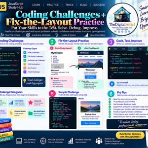 HTML + CSS Cheat Sheet Bundle + Interactive Web Design Practice Tracker image 13