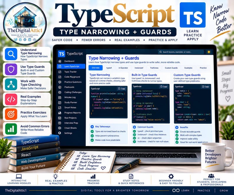 TypeScript Cheat Sheets + Interactive Practice Tracker image 9