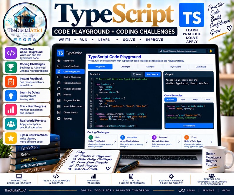 TypeScript Cheat Sheets + Interactive Practice Tracker image 15