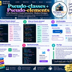 HTML + CSS Cheat Sheet Bundle + Interactive Web Design Practice Tracker image 10