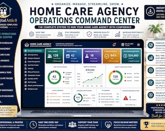 Home Care Agency Operations Command Center | Caregiver Scheduling, Client Tracker, Billing, Compliance & Agency Management System