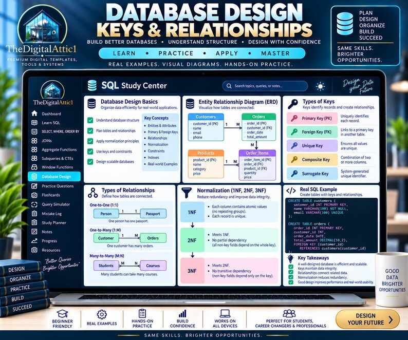 SQL Cheat Sheets + Interactive Database Practice Tracker image 9
