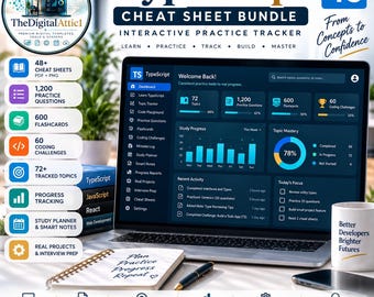 TypeScript Cheat Sheets + Interactive Practice Tracker