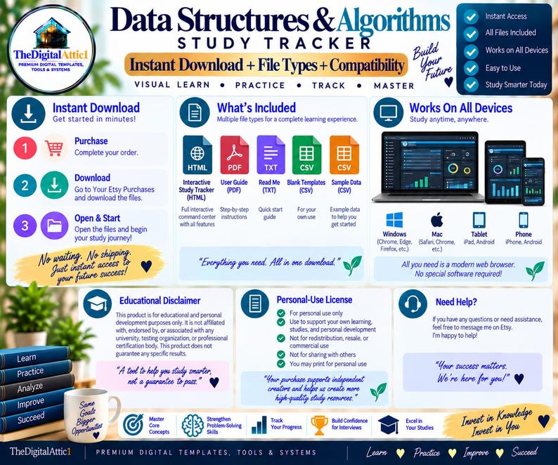 Data Structures & Algorithms Cheat Sheets + Coding Tracker imagen 20