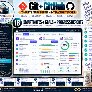 Git + GitHub Cheat Sheets + Interactive Version Control Tracker image 18