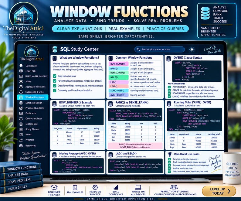 SQL Cheat Sheets + Interactive Database Practice Tracker image 8