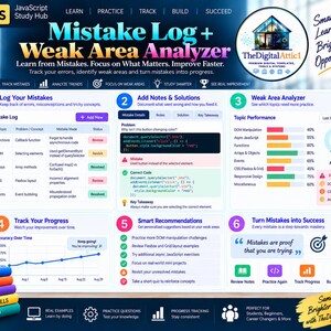 HTML + CSS Cheat Sheet Bundle + Interactive Web Design Practice Tracker image 14