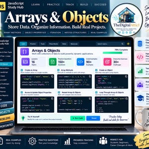 JavaScript Cheat Sheet Bundle + Interactive Coding Practice Tracker immagine 6