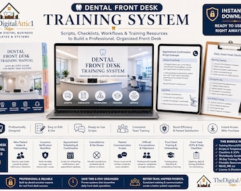 Dental Front Desk Training Manual | Receptionist Scripts, SOPs, Checklists & Employee Onboarding Kit