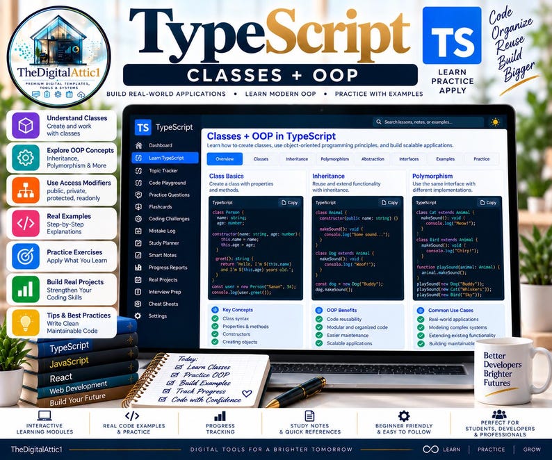 TypeScript Cheat Sheets + Interactive Practice Tracker image 10